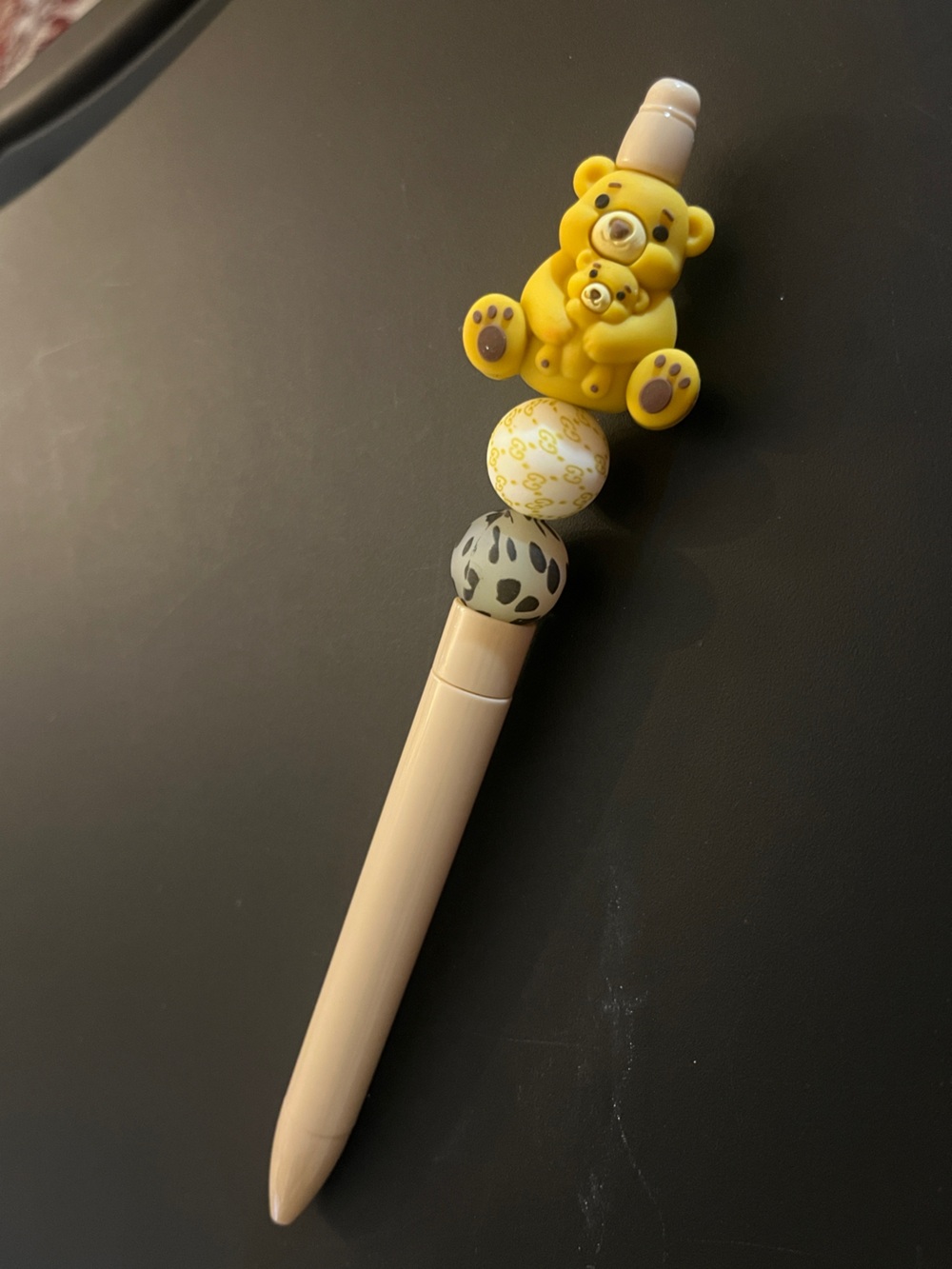 Mama bear holding cub beaded ballpoint pen great gift idea 4 anyone Handmade 70